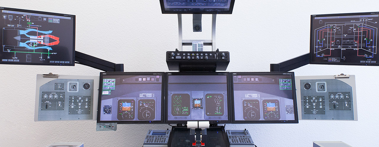 A flat panel trainer